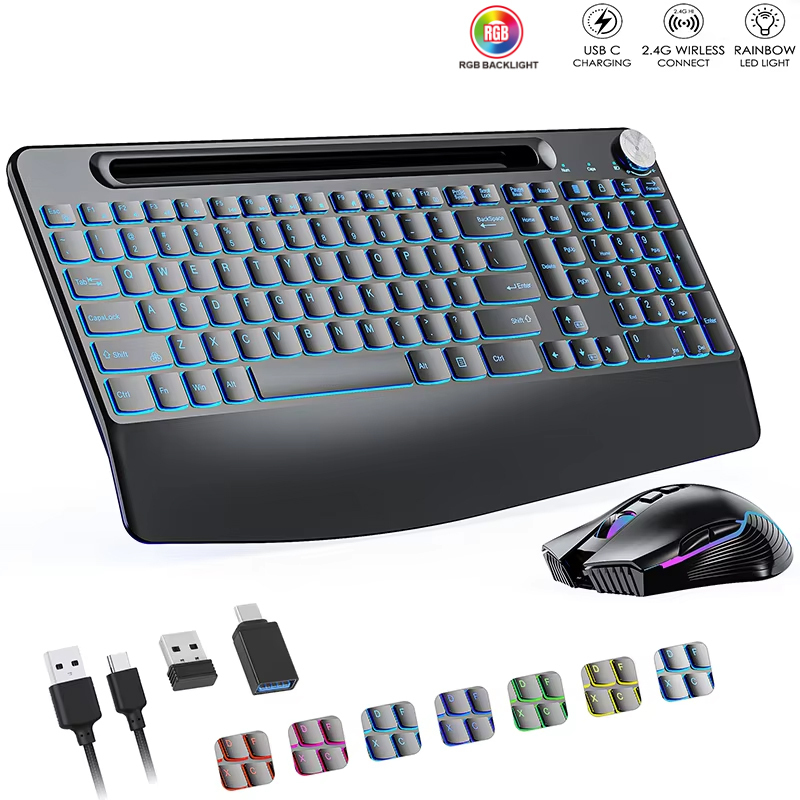 Gaming Keyboard Ergonomics - Bezprzewodowa klawiatura i mysz 2,4G i