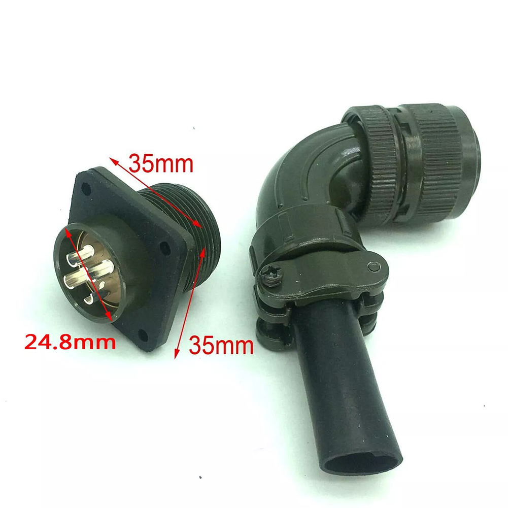 Aviator Connector Kit - Złącze lotnicze 4-pinowe 90 stopni, zestaw