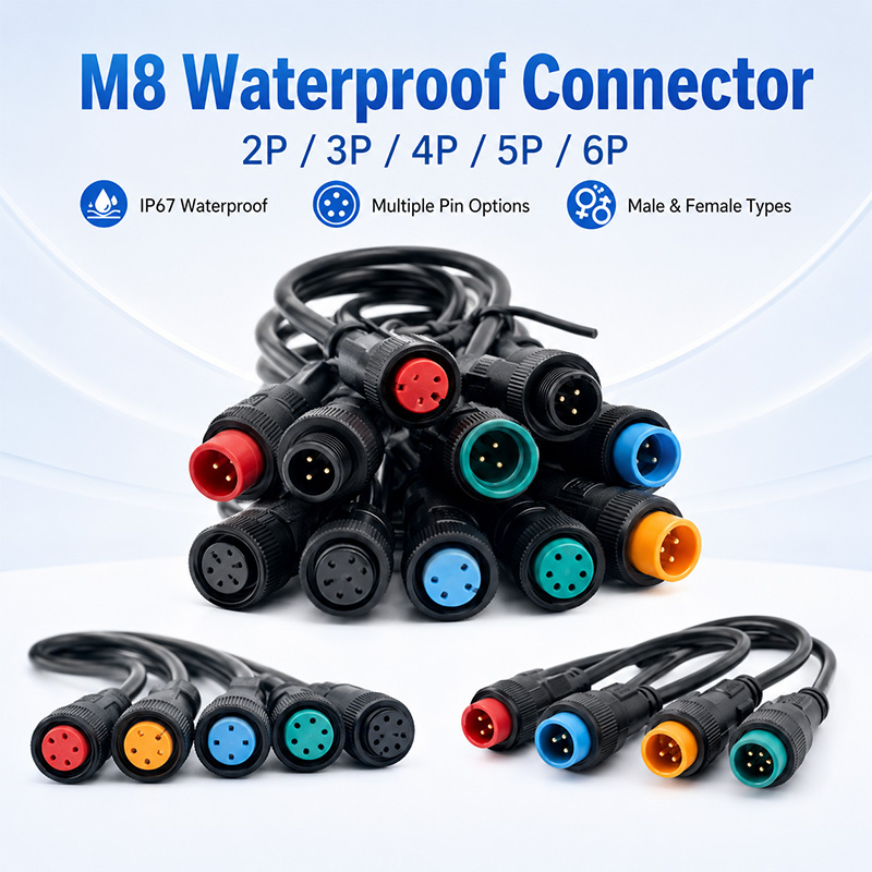 Aviator Connector Kit - Zestaw 4 szt. wodoszczelnych złącz M8,