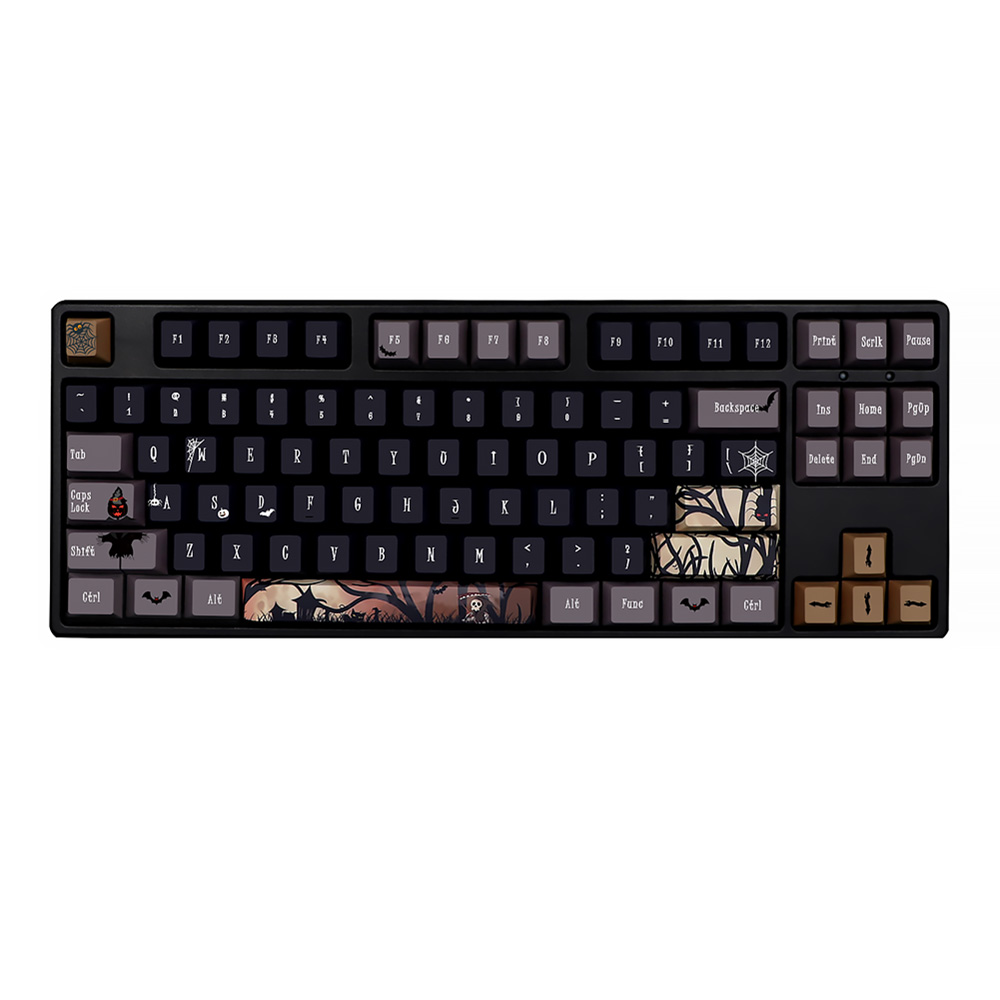 Gaming Keyboard Thocky - 136-klawiszowe nasadki na klawisze na Halloween