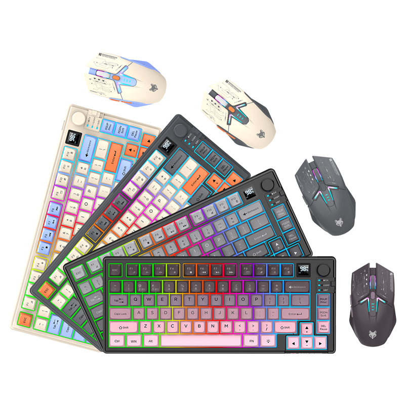 Keyboard Gaming Transparent - Zestaw klawiatury i myszy USB K920,