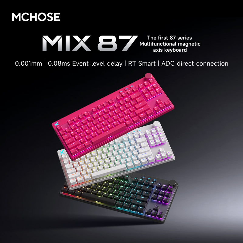 Gaming Keyboard Thocky - Mchose Mix87 Magnetyczna Klawiatura Przewodowa Gamingowa