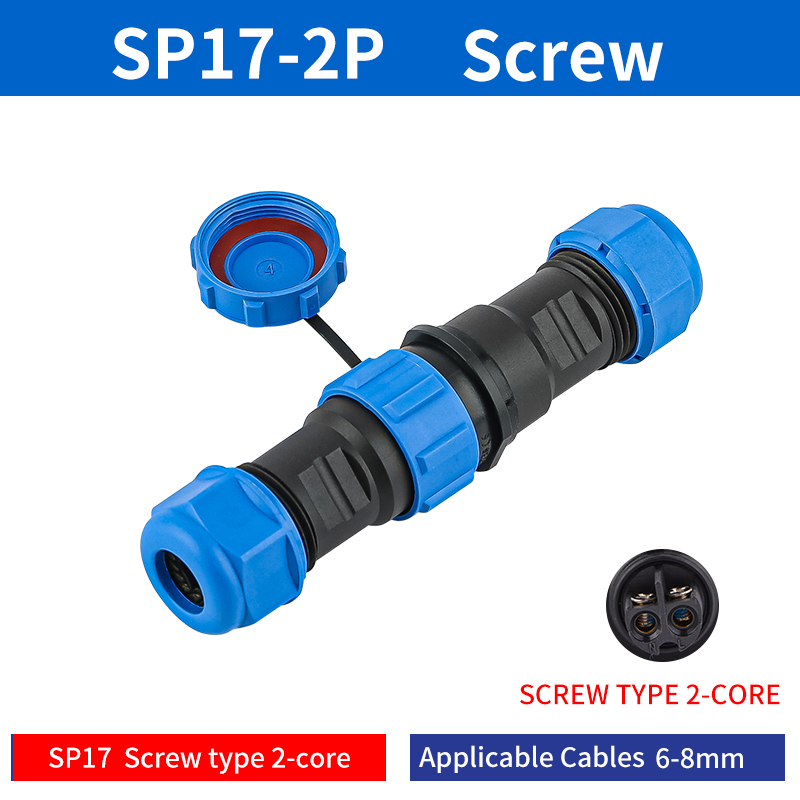 Aviator Connector Kit - Złącze lotnicze SP17 2/3-pinowe z zaciskami