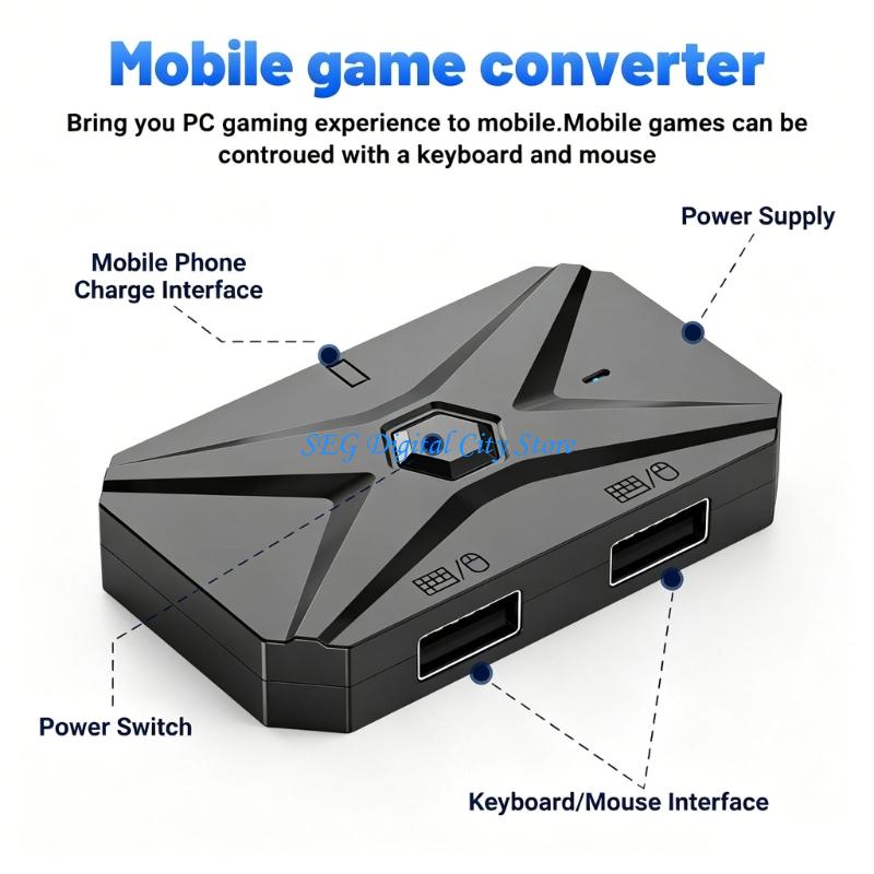 Gaming Keyboard And Mouse Mobile - U75B Adapter do gier mobilnych z