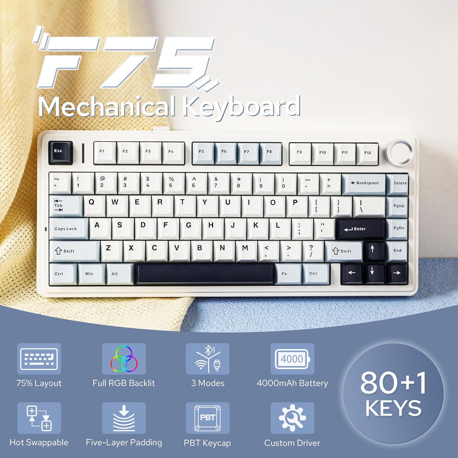 Klawiatura mechaniczna Aula F7 – Gaming Keyboard Mini Mechanical recenzja i cena