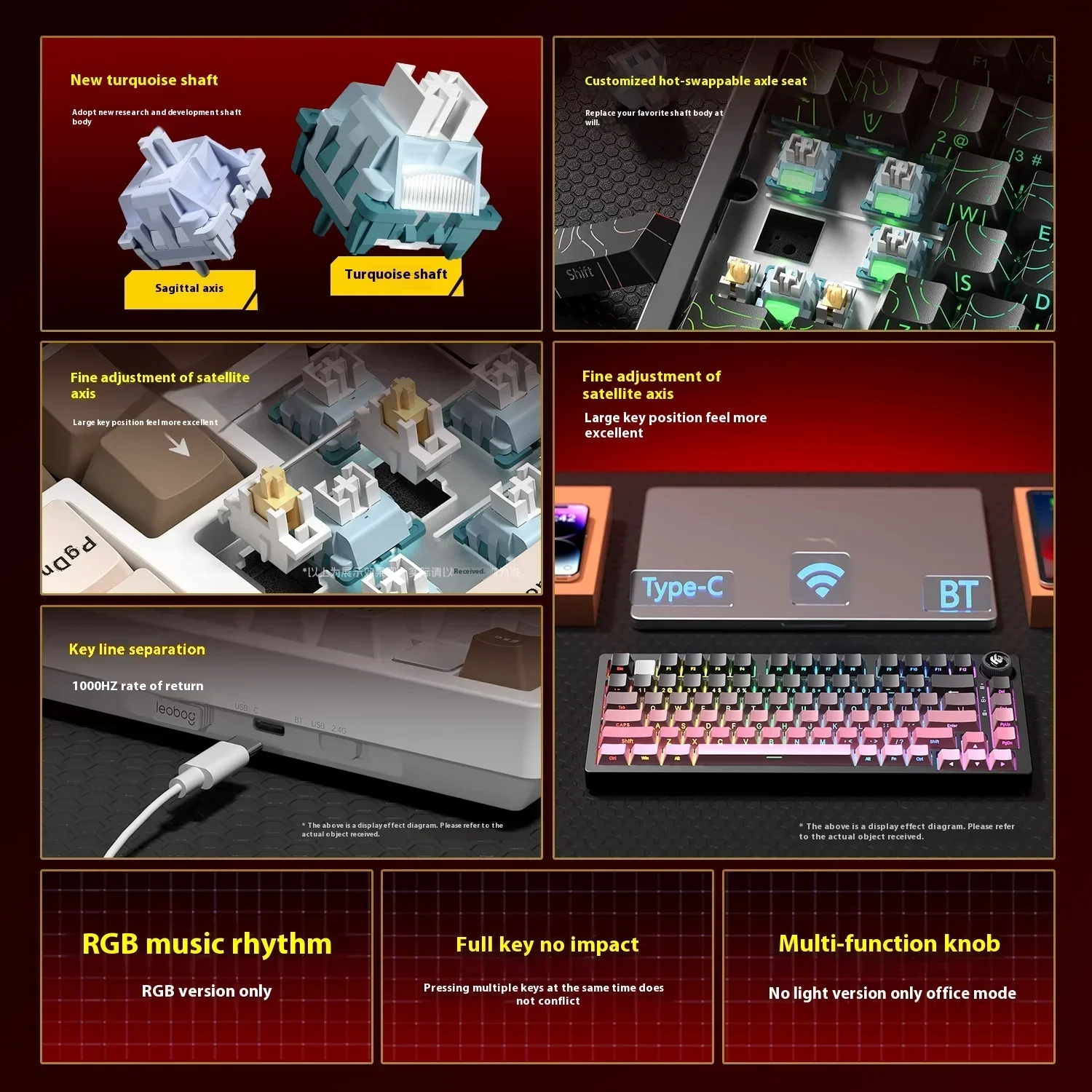 Nowe kolory LEOBOG Hi75 HI75C  – Gaming Keyboard Mini Mechanical recenzja i cena
