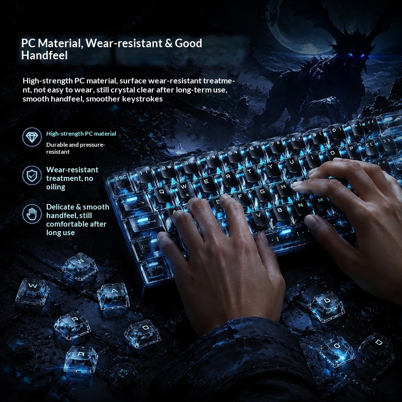 Przezroczyste podświetlane kla – Keyboard Gaming Transparent recenzja i cena