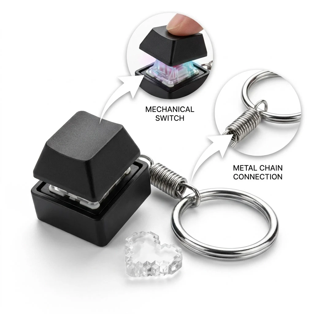 Mini klawiatura RGB na brelocz – Mechanical Switch Tester recenzja i cena