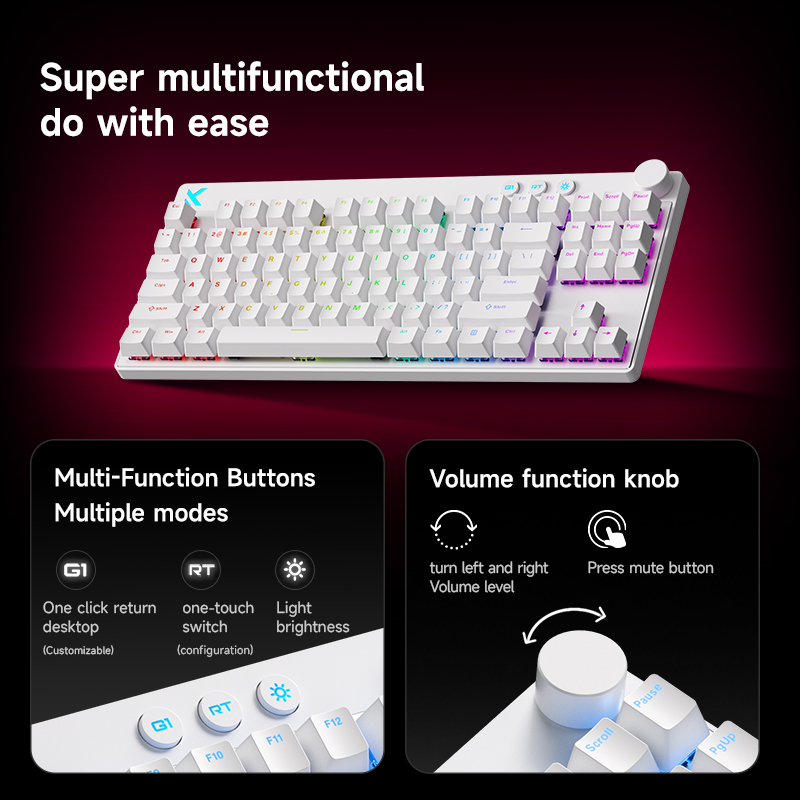Mchose Mix87 Magnetyczna Klawi – Gaming Keyboard Thocky recenzja i cena